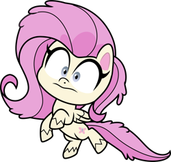 Size: 696x661 | Tagged: safe, artist:sollace, derpibooru import, fluttershy, pegasus, pony, bighoof walking, my little pony: pony life, .svg available, :|, cute, female, mare, messy mane, pony life accurate, show accurate, simple background, solo, svg, transparent background, vector