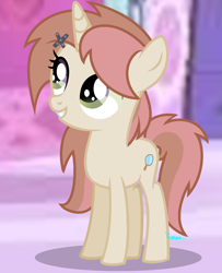 Size: 1124x1386 | Tagged: safe, artist:amicasecretuwu, derpibooru import, oc, oc:sweet dive, pony, unicorn, female, offspring, parent:button mash, parent:sweetie belle, parents:sweetiemash, solo, teenager