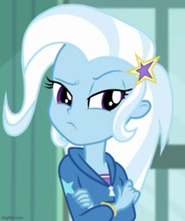 Size: 500x595 | Tagged: safe, derpibooru import, screencap, trixie, a little birdie told me, better together, equestria girls, cropped