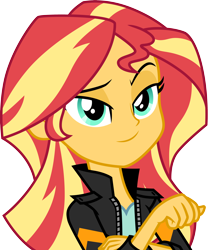 Size: 3000x3599 | Tagged: safe, artist:cloudyglow, derpibooru import, sunset shimmer, equestria girls, friendship games, clothes, female, high res, jacket, simple background, solo, transparent background, vector