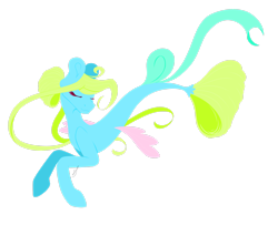 Size: 2716x2209 | Tagged: safe, artist:klarodeaquamarin, derpibooru import, oc, oc only, pegasus, pony, seapony (g4), dorsal fin, eyelashes, eyes closed, fin wings, fish tail, flowing tail, seaponified, simple background, smiling, solo, species swap, tail, transparent background, wings