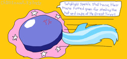 Size: 1280x596 | Tagged: safe, artist:ch1l1l1zardl3g3ndz, derpibooru import, trixie, ball, cross-popping veins, magic, rolling, spin dash, trixieball