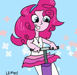 Size: 1024x1000 | Tagged: safe, artist:lemmywynks, derpibooru import, pinkie pie, equestria girls, pogo stick