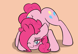 Size: 2388x1668 | Tagged: safe, artist:larrykitty, derpibooru import, pinkie pie, earth pony, pony, balloonbutt, bedroom eyes, blushing, both cutie marks, butt, face down ass up, female, jacko challenge, mare, meme, plot, wingding eyes