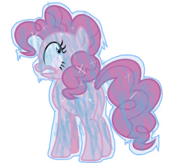 Size: 1011x943 | Tagged: artist needed, safe, derpibooru import, pinkie pie, earth pony, pony, 1000 hours in ms paint, female, frozen, ice, mare, simple background, solo, vector, white background