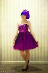 Size: 534x800 | Tagged: safe, artist:sewing sasha, derpibooru import, twilight sparkle, human, animegacon, animegacon 2012, bare shoulders, clothes, cosplay, costume, high heels, irl, irl human, photo, shoes, sleeveless