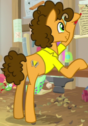 Size: 608x862 | Tagged: safe, derpibooru import, screencap, cheese sandwich, earth pony, pony, season 9, the last laugh, butt, cropped, male, plot, solo, stallion