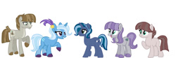 Size: 1024x342 | Tagged: safe, artist:russmindjk, derpibooru import, maud pie, mudbriar, trixie, family, female, lesbian, male, maudbriar, mauxie, offspring, parent:maud pie, parent:mud briar, parent:trixie, parents:maudbriar, parents:mauxie, polyamory, shipping, straight