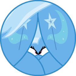 Size: 435x435 | Tagged: safe, artist:mega-poneo, derpibooru import, trixie, unicorn, ball, both cutie marks, curled up, female, mare, morph ball, solo, trixieball