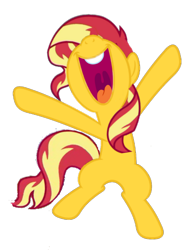 Size: 720x952 | Tagged: safe, derpibooru import, edit, edited screencap, screencap, sunset shimmer, unicorn, background removed, bipedal, jumping, mawshot, nose in the air, open mouth, open smile, simple background, smiling, solo, transparent background, uvula, volumetric mouth