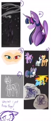 Size: 1714x4096 | Tagged: safe, artist:artfestation, derpibooru import, applejack, coloratura, discord, fluttershy, gilda, maud pie, pinkie pie, rainbow dash, rarity, spitfire, twilight sparkle, twilight sparkle (alicorn), unicorn twilight, alicorn, earth pony, pegasus, pony, unicorn, female, heterochromia, lesbian, mare, rarajack, shipping, sketch, sketch dump