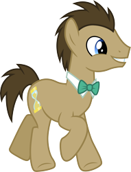 Size: 3000x3932 | Tagged: safe, artist:cloudyglow, derpibooru import, doctor whooves, earth pony, pony, a horse shoe-in, bowtie, male, simple background, solo, transparent background, vector