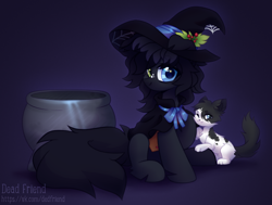 Size: 3864x2920 | Tagged: safe, artist:dedfriend, derpibooru import, oc, oc only, cat, earth pony, pony, heterochromia, solo