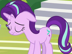 Size: 1211x901 | Tagged: safe, derpibooru import, screencap, starlight glimmer, pony, unicorn, a matter of principals, season 8, spoiler:s08, cropped, ears, eyes closed, female, floppy ears, mare, sad, solo