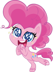 Size: 600x817 | Tagged: source needed, safe, derpibooru import, pinkie pie, earth pony, pony, my little pony: pony life, bipedal, cute, diapinkes, female, mare, official, open mouth, simple background, solo, standing, standing on one leg, transparent background, vector, volumetric mouth