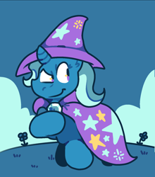 Size: 1176x1338 | Tagged: safe, artist:datbx_, derpibooru import, trixie, pony, cape, clothes, hat, solo