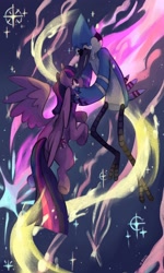 Size: 1800x3000 | Tagged: safe, artist:chawcawts, derpibooru import, twilight sparkle, twilight sparkle (alicorn), alicorn, pony, crossover, crossover shipping, crying, female, male, mordecai, mordetwi, regular show, shipping, straight