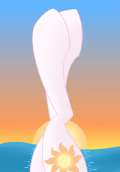 Size: 1750x2500 | Tagged: safe, artist:cycrus, derpibooru import, princess celestia, alicorn, pony, female, fetish, hoof fetish, legs, mare, pictures of legs, solo, sunset