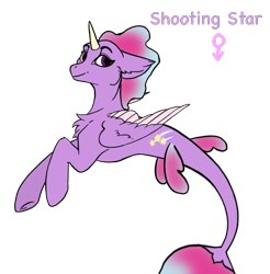 Size: 1091x1109 | Tagged: safe, artist:auroraeclipse202, derpibooru import, oc, oc only, alicorn, pony, seapony (g4), chest fluff, dorsal fin, fish tail, horn, purple eyes, seaponified, simple background, smiling, solo, species swap, tail, transparent background, wings