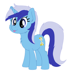 Size: 2400x2400 | Tagged: safe, artist:djdavid98, derpibooru import, minuette, pony, unicorn, :p, blue body, blue eyes, blue hair, butt fluff, cheek fluff, chest fluff, ear fluff, ears, female, fluffy, fur, g4 mega collab, hair, hooves, horn, mane, multicolored hair, simple background, solo, tail, tail fluff, tongue, tongue out, transparent background