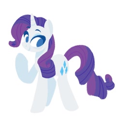 Size: 1024x1024 | Tagged: safe, artist:ethereanunicorn, derpibooru import, rarity, pony, unicorn, female, mare, no pupils, simple background, solo, white background