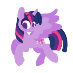 Size: 1024x1024 | Tagged: safe, artist:ethereanunicorn, derpibooru import, twilight sparkle, twilight sparkle (alicorn), alicorn, pony, female, mare, no pupils, simple background, solo, white background