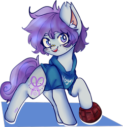 Size: 1026x1060 | Tagged: safe, artist:ube, artist:ubebreb, derpibooru import, oc, oc only, oc:lilac snip, earth pony, clothes, ear fluff, ears, earth pony oc, hoodie, pony oc, simple background, sweater, tomboy, torn ear, transparent background