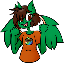 Size: 466x458 | Tagged: safe, artist:gumsharks, derpibooru import, oc, oc:frost d. tart, alicorn, anthro, alicorn oc, clothes, cutie mark, cutie mark on clothes, horn, male, shirt, simple background, solo, transparent background, upper body, wings