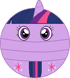 Size: 242x269 | Tagged: safe, artist:mega-poneo, derpibooru import, twilight sparkle, twilight sparkle (alicorn), alicorn, ball, both cutie marks, female, mare, morph ball, solo, twiball