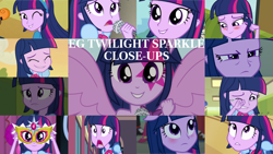 Size: 1280x721 | Tagged: safe, derpibooru import, edit, edited screencap, editor:quoterific, screencap, flash sentry, twilight sparkle, equestria girls, equestria girls (movie), rainbow rocks, shake your tail, blushing, close-up, crying, cute, ears, female, floppy ears, helping twilight win the crown, lip bite, looking at you, male, microphone, one eye closed, open mouth, ponied up, sad, smiling, spread wings, twiabetes, wings, wink, winking at you