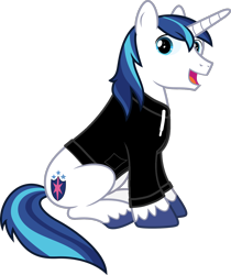 Size: 1600x1909 | Tagged: safe, artist:edy_january, derpibooru import, edit, shining armor, pony, unicorn, clothes, gopnik, hardbass, hoodie, jacket, open mouth, simple background, slav, solo, transparent background, vector, vector edit