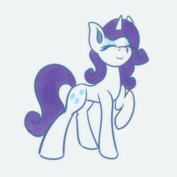 Size: 1500x1500 | Tagged: safe, artist:shad0w-galaxy, derpibooru import, part of a set, rarity, pony, unicorn, female, mare, simple background, smiling, solo