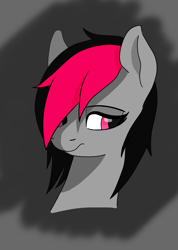 Size: 1191x1676 | Tagged: safe, artist:sefastpone, derpibooru import, oc, oc:miss eri, pony, bust, digital art, emo, female, looking back, mare, portrait, sad, simple background