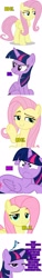 Size: 500x3299 | Tagged: safe, derpibooru import, fluttershy, twilight sparkle, twilight sparkle (alicorn), alicorn, crossover shipping, do it, ears, female, floppy ears, flutterbitch, male, meme, mordecai, mordetwi, out of character, refusal, shipping, shipping denied, simple background, smugshy, straight, twilight is not amused, unamused, white background