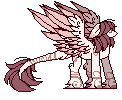 Size: 122x100 | Tagged: safe, artist:inspiredpixels, derpibooru import, oc, oc only, pony, animated, gif, leonine tail, solo, spread wings, standing, wings