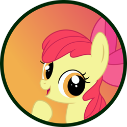 Size: 3000x3007 | Tagged: safe, artist:mlp-scribbles, derpibooru import, apple bloom, earth pony, button, female, filly, solo