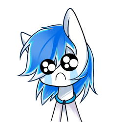 Size: 1000x1000 | Tagged: safe, derpibooru import, oc, oc only, oc:canicula, earth pony, pony, crying, female, simple background, solo, white background