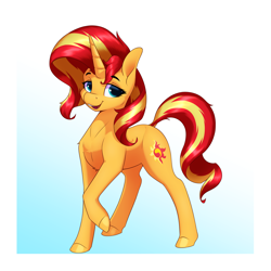 Size: 3200x3200 | Tagged: safe, artist:aquaticvibes, derpibooru import, sunset shimmer, pony, unicorn, equestria girls, female, mare, open mouth, solo