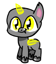 Size: 261x298 | Tagged: safe, artist:goldlines005, derpibooru import, oc, oc only, alicorn, bat pony, bat pony alicorn, pony, my little pony: pony life, bald, base used, bat wings, horn, simple background, smiling, smirk, solo, transparent background, wings