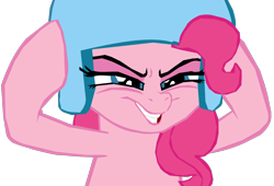 Size: 1280x869 | Tagged: safe, artist:benpictures1, pinkie pie, earth pony, pony, comic:the storm kingdom, my little pony: the movie, cute, diapinkes, female, grin, helmet, inkscape, mare, simple background, smiling, solo, transparent background, vector