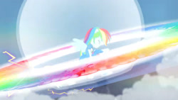 Size: 3410x1920 | Tagged: safe, derpibooru import, screencap, rainbow dash, equestria girls, guitar centered, rainbow rocks, clothes, cutie mark, cutie mark on clothes, eyes closed, female, guitar, high res, musical instrument, ponied up, solo, spread wings, wings