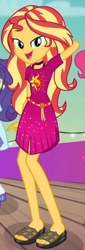 Size: 200x586 | Tagged: safe, derpibooru import, screencap, pinkie pie, rarity, sunset shimmer, better together, equestria girls, i'm on a yacht, cropped, feet, geode of empathy, legs, magical geodes, sandals