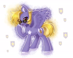 Size: 2048x1638 | Tagged: safe, alternate version, artist:avrameow, derpibooru import, oc, oc:lila lilark, pegasus, pony, birthmark, cutie mark, solo, sunglasses