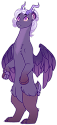 Size: 719x1579 | Tagged: safe, artist:purplegrim40, derpibooru import, oc, hybrid, child, horn, interspecies offspring, offspring, parent:discord, parent:starlight glimmer, parents:starcord, paws, simple background, transparent background, wings