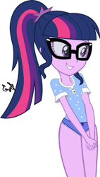 Size: 581x1024 | Tagged: safe, artist:flutteryaylove, derpibooru import, sci-twi, twilight sparkle, equestria girls, clothes, female, panties, simple background, solo, underwear, white background