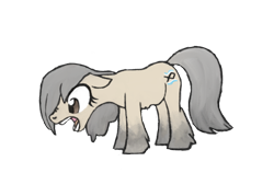 Size: 700x500 | Tagged: safe, artist:anonymous, edit, editor:anonymous, oc, oc only, oc:current seeker, about to bite, coat markings, ears, female, floppy ears, mare, open mouth, screaming, simple background, snowpony (species), socks (coat marking), solo, taiga pony, transparent background, yakutian horse