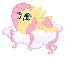 Size: 2048x1792 | Tagged: artist needed, safe, derpibooru import, fluttershy, pegasus, pony, cloud, cute, daaaaaaaaaaaw, daydream, happy, looking to side, looking to the left, shyabetes, simple background, solo, stock vector, transparent background