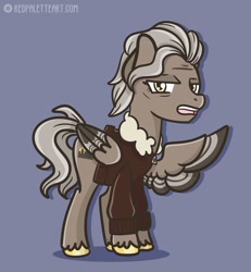 Size: 860x929 | Tagged: safe, artist:redpalette, derpibooru import, oc, oc:hawkeye heights, pegasus, clothes, cute, emote, female, jacket, mare, pegasus oc, unshorn fetlocks, wonderbolts