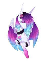 Size: 704x874 | Tagged: safe, artist:luuny-luna, derpibooru import, oc, pegasus, pony, choker, female, mare, simple background, solo, transparent background