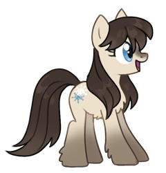 Size: 572x597 | Tagged: safe, artist:marbo, oc, oc only, oc:frosty flakes, pony, /mlp/, chest fluff, female, fluffy, mare, simple background, snowpony (species), solo, taiga pony, transparent background, yakutian horse